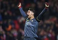 SEVILLE, SPAIN - JANUARY 15:  Sergio Rico of Sevilla FC celebrates after winning the match against Real Madrid CF during the La Liga match between Sevilla FC and Real Madrid CF at Estadio Ramon Sanchez Pizjuan on January 15, 2017 in Seville, Spain.  (Photo by Aitor Alcalde/Getty Images)